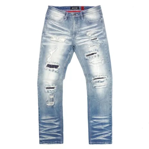 Мужские джинсы Makobi Light Wash Montego с подкладкой - 30x32