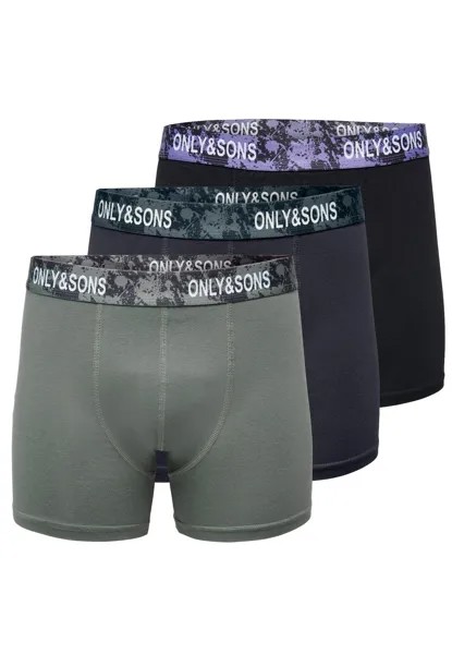 Боксеры ONLY Boxershorts 'ONSFITZ PRINT', синий