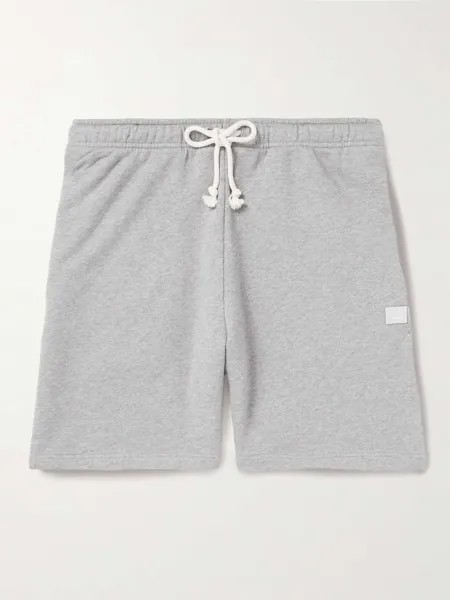 Прямые шорты Forge из хлопкового джерси с кулиской ACNE STUDIOS, серый