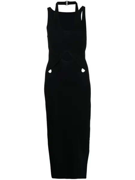 Dion Lee платье миди с вырезами, черный