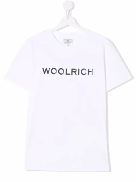 Woolrich Kids футболка с логотипом