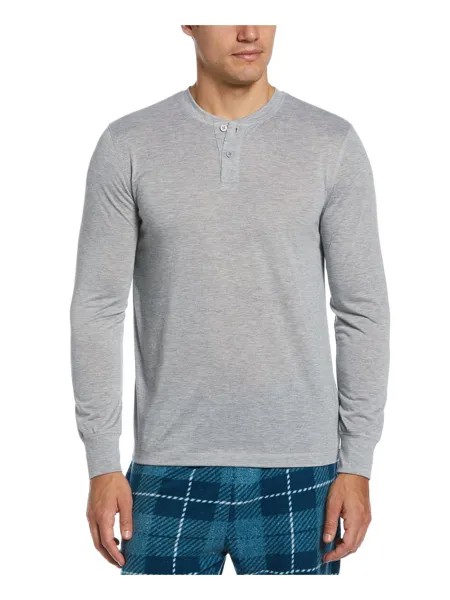 Мужская рубашка-хенли с пуловером и принтом Perry Ellis Portfolio, цвет Sleet Heather