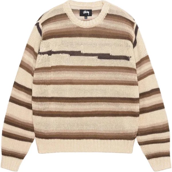 Льняной свитер в тональную полоску Stussy, цвет Multicolor