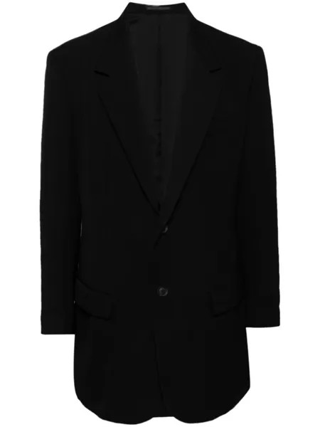 Yohji Yamamoto однобортный пиджак, черный