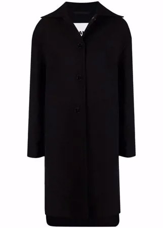 Jil Sander однобортное фетровое пальто
