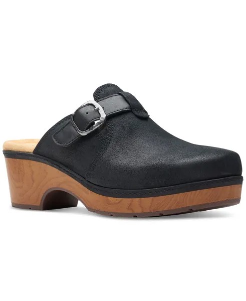 Женские сабо без шнуровки Paizlee Nora на платформе с пряжками Clarks