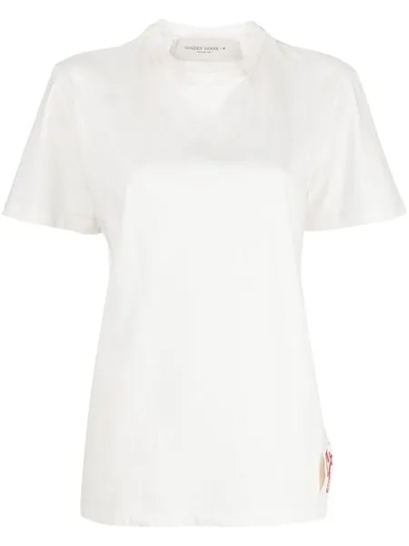 Golden Goose футболка с нашивкой-логотипом, белый