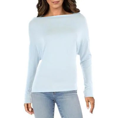 Женская рубашка Vince Blue Modal Blend Boatneck Pullover Top Shirt S BHFO 7408