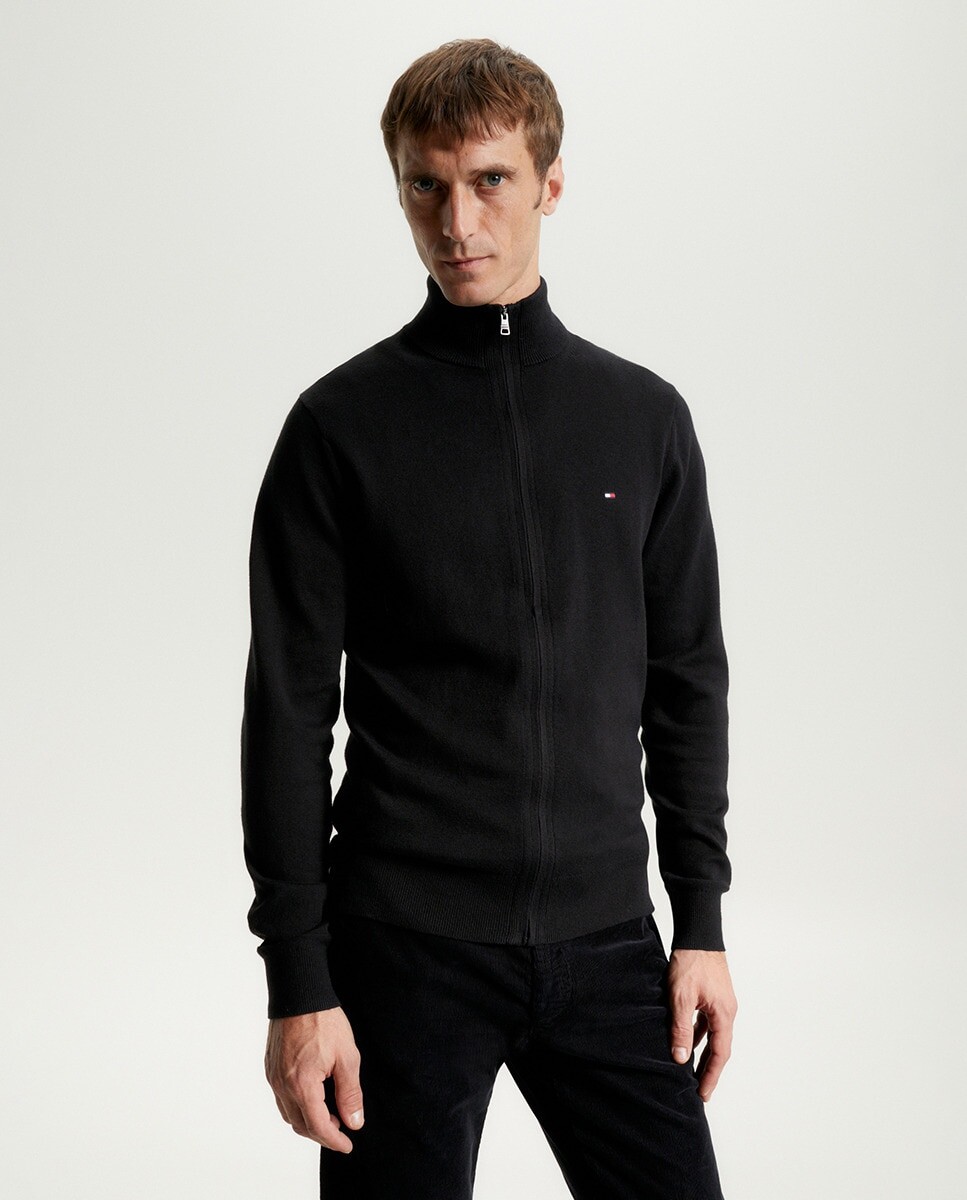 Мужской кардиган на молнии Tommy Hilfiger, черный