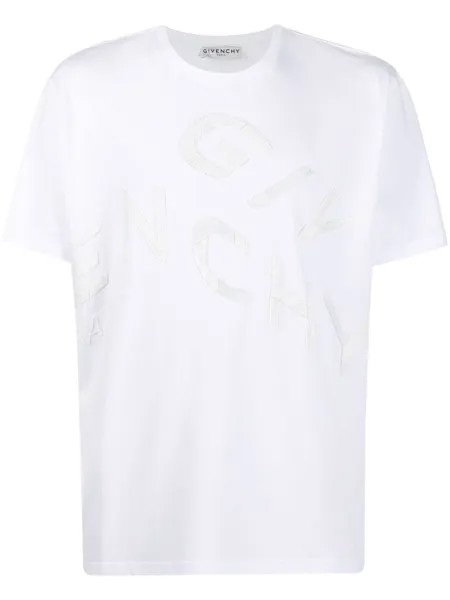 Givenchy футболка с вышитым логотипом Refracted, белый