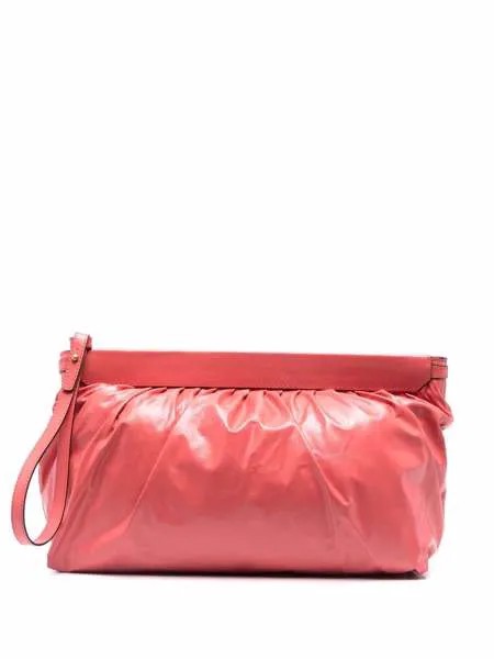 Isabel Marant ruched leather clutch bag