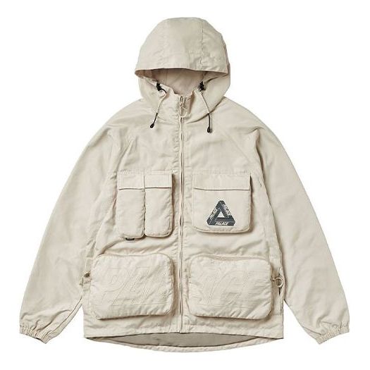 Куртка PALACE Pal Is Ace Jacket Logo Multiple Pockets hooded Zipper Unisex Khaki, хаки