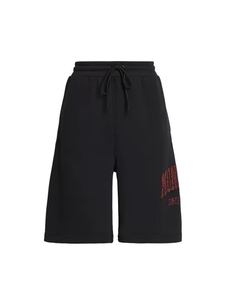 Спортивные шорты с блестящим логотипом Moncler, черный