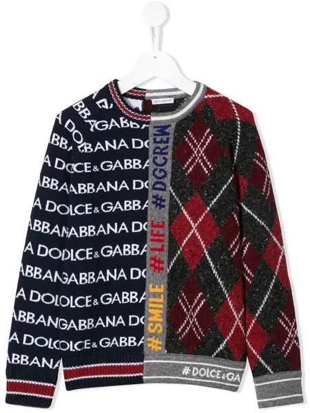 Dolce & Gabbana Kids трикотажный джемпер с логотипом