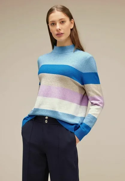Вязаный свитер MIT STREIFENMUSTER Street One, цвет blau