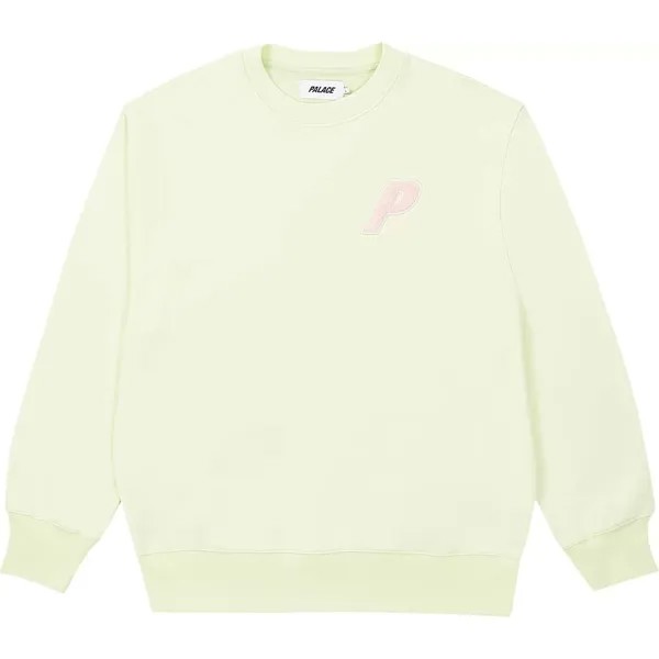 Свитшот Palace Fleece Tri-Ferg Crew, пастельно-зеленый