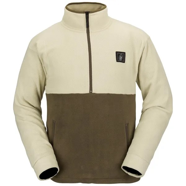 Флисовый пуловер Volcom V-Science с молнией 1/2 до половины, белый