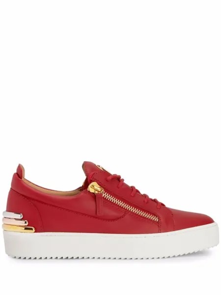 Giuseppe Zanotti кеды Frankie с молниями, красный