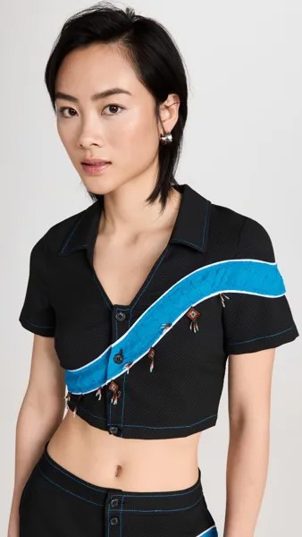 Топ Ahluwalia Priya Button Down, черный