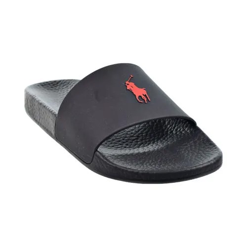 Мужские шлепанцы Polo Ralph Lauren черно-красные 809852071-004
