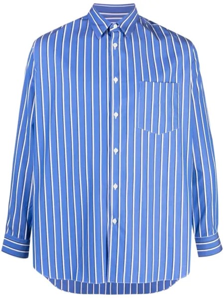 Comme Des Garçons Shirt рубашка в вертикальную полоску, синий