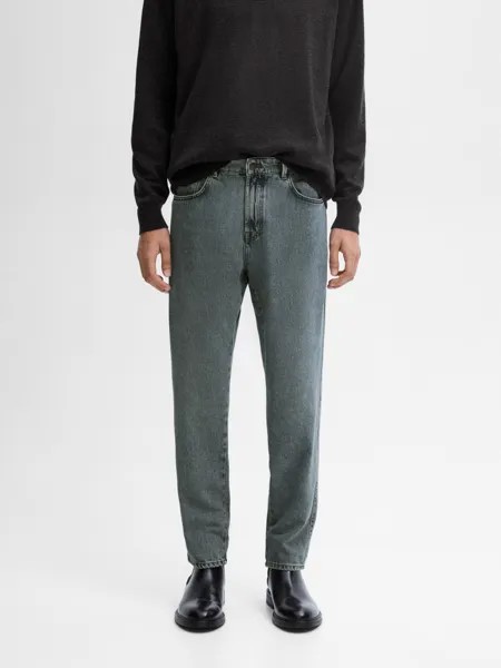 Джинсы Tapered-Fit Massimo Dutti, серый