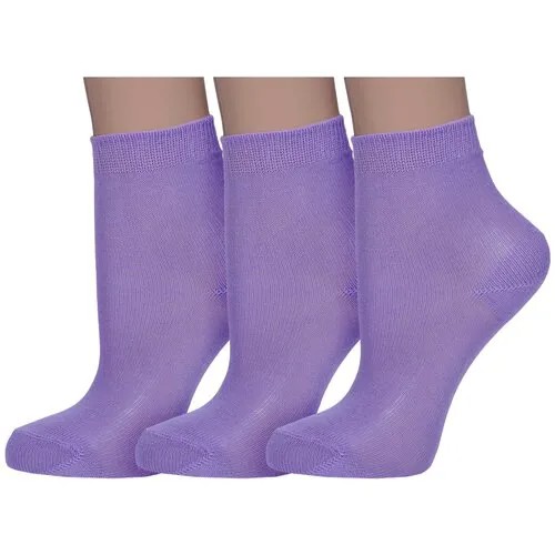 Носки Смоленская Чулочная Фабрика 3 пары, размер 12, фиолетовый