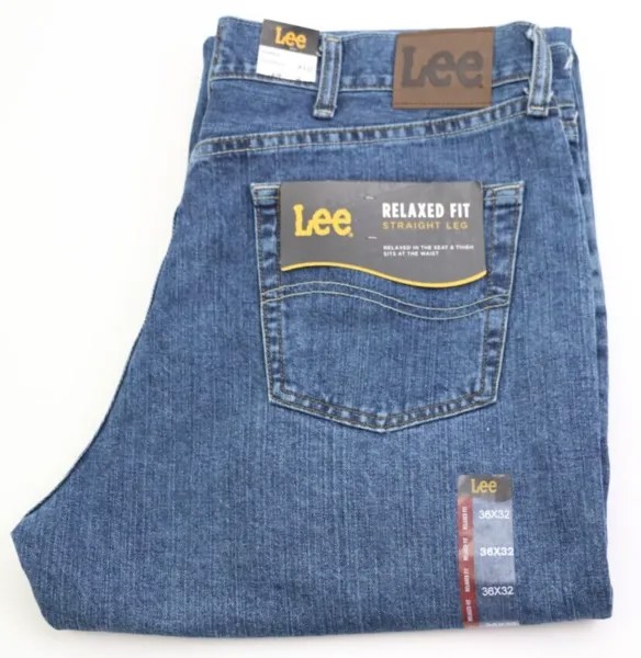 Мужские джинсы Lee свободного покроя с прямыми штанинами, размер W36 L32, 100% хлопок, новинка