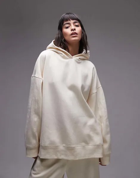 Topshop Premium – худи oversize цвета экрю