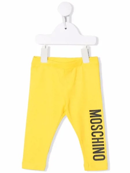 Moschino Kids легинсы с логотипом