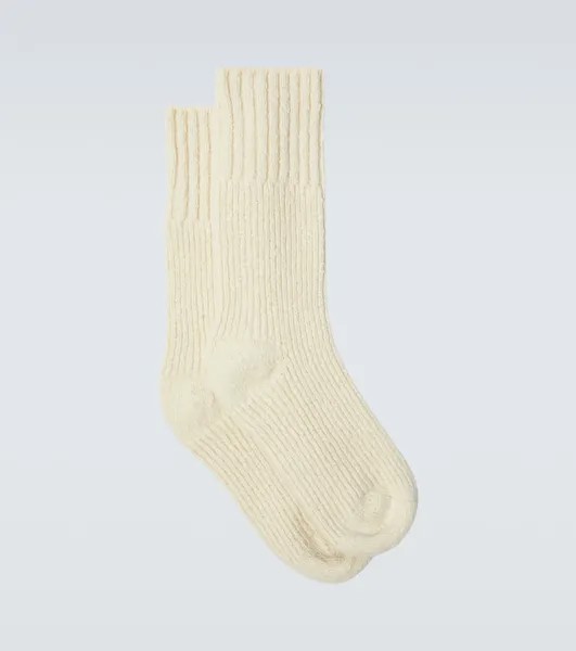 Шерстяные и шелковые носки Jil Sander, белый