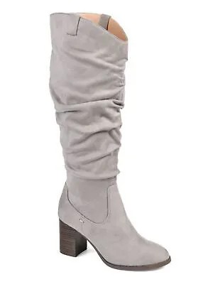 JOURNEE COLLECTION Женские серые язычки Aneil на блочном каблуке с напуском Ботинки 6,5 м XWC