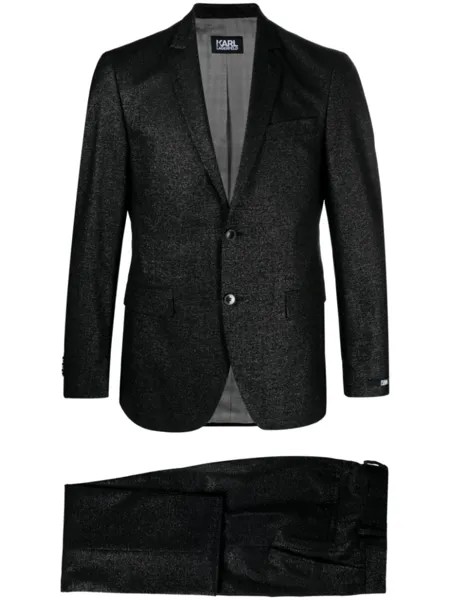 Karl Lagerfeld костюм Clever с эффектом металлик, черный