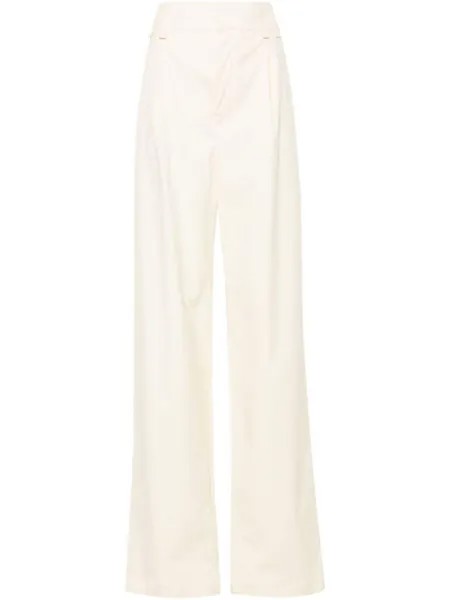 Saint Laurent прямые брюки, нейтральный цвет