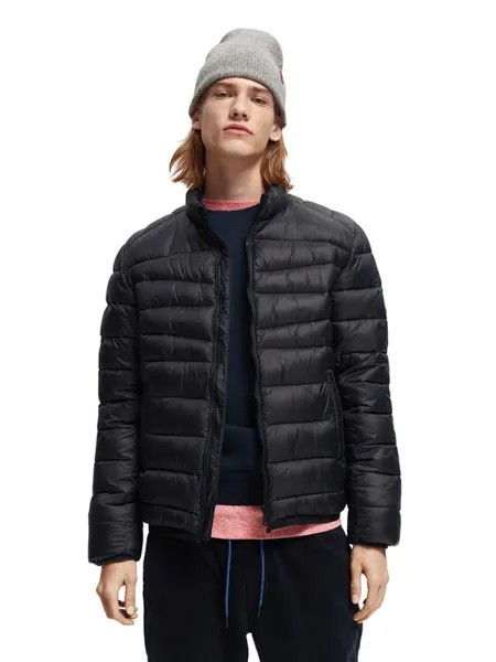 Пуховик стандартного кроя Scotch & Soda, черный