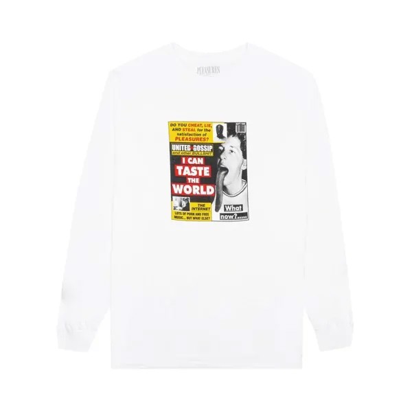Футболка Pleasures Gossip Long-Sleeve T-Shirt 'White', белый