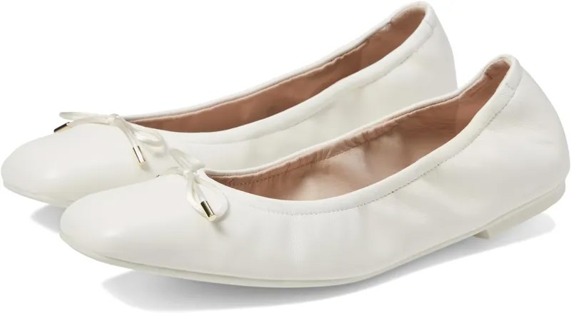 Туфли на плоской подошве Stuart Weitzman Bardot Bow Flat, цвет Cream