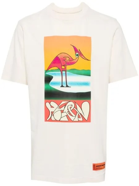 Heron Preston футболка с принтом, нейтральный цвет