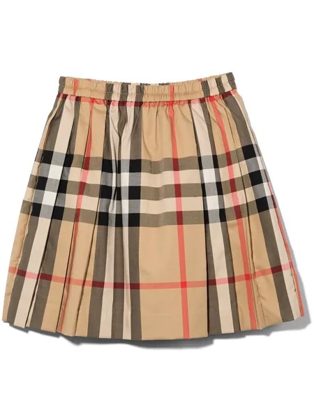 Burberry Kids юбка в клетку Vintage Check