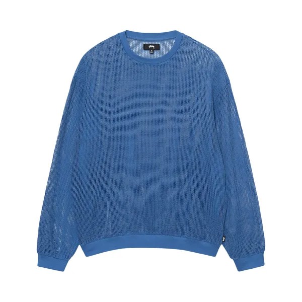 Сетчатая футболка с длинными рукавами Stussy Ocean Blue