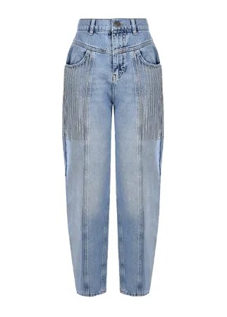 Голубые джинсы со стразами TWINSET