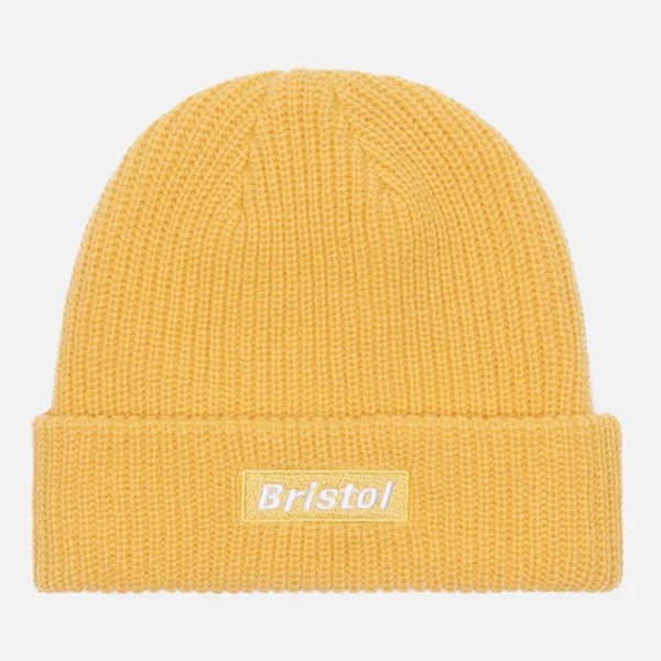 Шапка F.C. Real Bristol Small Classic Logo Beanie жёлтый, Размер ONE SIZE