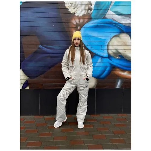 Комбинезон High Experience, зимний, силуэт полуприлегающий, размер XS, бежевый