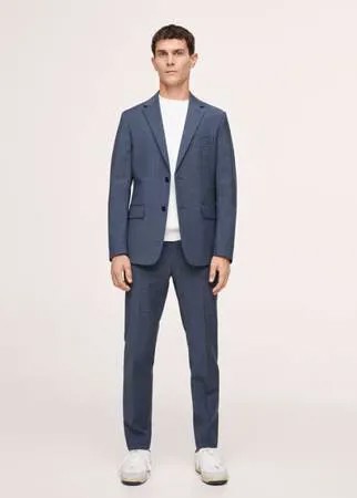 Костюмные брюки slim fit из шерсти в клетку - Breda