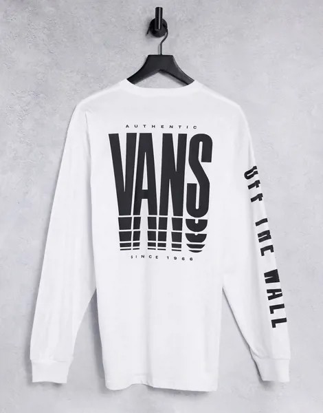 Белый лонгслив Vans Reflect