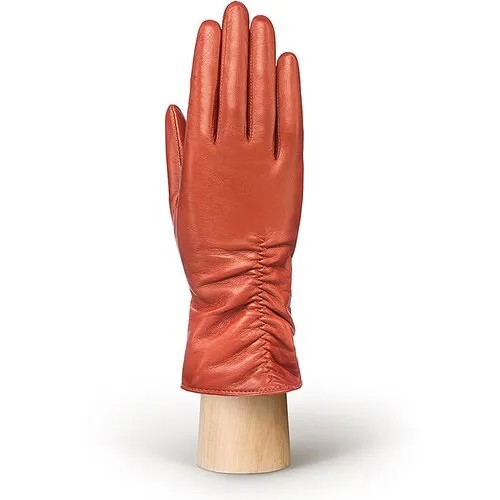 Перчатки ELEGANZZA, размер 6.5, коричневый, оранжевый