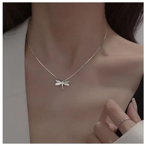Колье WASABI jewell, циркон, длина 41 см, серебряный