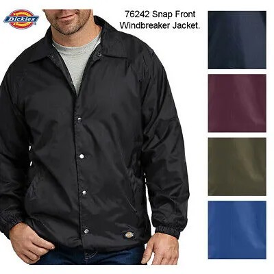 Мужская куртка Dickies, ветровка на кнопках спереди, нейлоновое водонепроницаемое пальто 76242