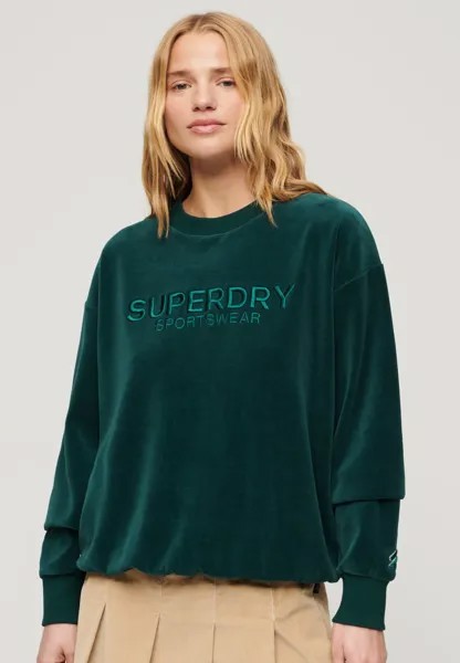 Толстовка GRAPHIC BOXY CREW  Superdry, ель зеленая