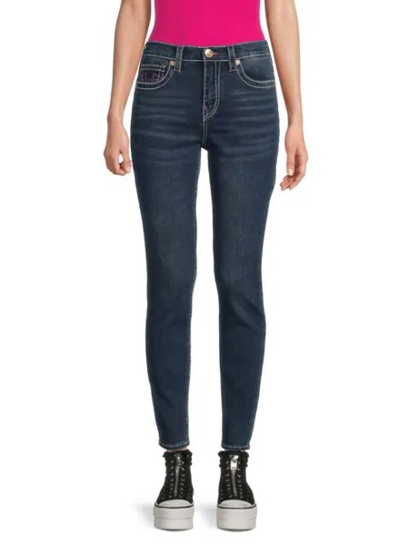 Джинсы скинни Hallie с высокой посадкой True Religion, синий